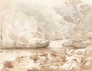 Ponte vicino a Waters-Meet, Lynton, North Devon, prima metà del XIX secolo da James Bulwer