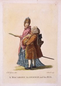 Un maccherone assessore e sua moglie, c. 1770 da James Caldwall