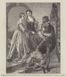 La partenza del cavaliere Bayard da Brescia da James Clarke Hook