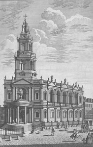 Chiesa di Santa Maria nella Strand, Londra, metà del XVIII secolo da James Cole