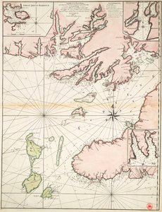 Parte della costa meridionale di Terranova inclusa Fortune Bay da James Cook