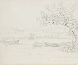 Lago Derwent dalla residenza del Sig. W. Mains, 1843 da James David Smillie