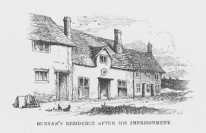 Residenza di Bunyan dopo la sua prigionia (incisione)