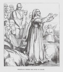 Cristiana entra nel Fiume della Morte (incisione) da James Dawson Watson