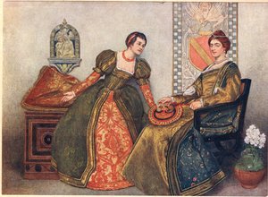 Portia e Nerissa, illustrazione da 