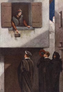 Il Mercante di Venezia di Shakespeare: Jessica, Lorenzo, Gratiano e Salarino da James Dromgole Linton