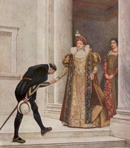 Il Mercante di Venezia di Shakespeare: Il Principe di Aragona, Portia e Nerissa da James Dromgole Linton