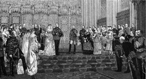 Il matrimonio del Duca e della Duchessa di Albany, 27 aprile 1882, 1900 da James Dromgole Linton