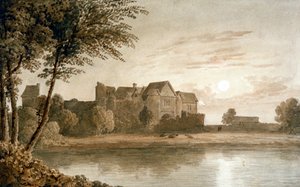 Castello di Allington, vicino a Maidstone, al chiaro di luna, XIX secolo