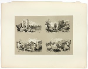 Frejus, Beaucaire, Chateau, da Selezioni Pittoresche da James Duffield Harding