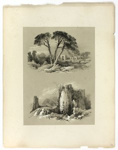 Frejus e il castello di Pennard, da Selezioni pittoresche da James Duffield Harding