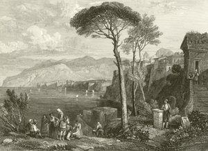 Pianura e baia di Sorrento, Italia da James Duffield Harding