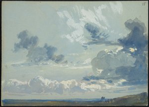 Studio del cielo con orizzonte (recto) da James Duffield Harding