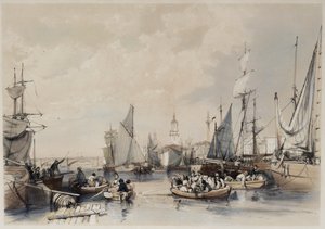 Il Porto di Londra, 1834 da James Duffield Harding