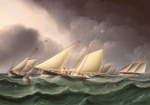 Columbia e Wenonah che si avvicinano alla boa di Southwest Spit di James E. Buttersworth
