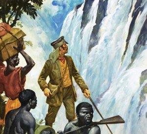 David Livingstone scopre le cascate Vittoria da James Edwin McConnell