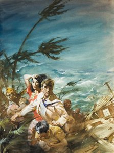 Uragano (gouache su carta)