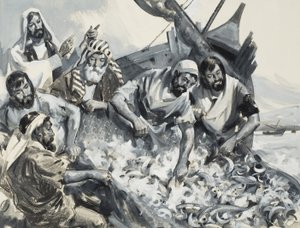 I pescatori di uomini (guazzo su carta)