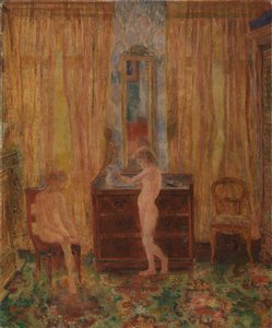 Bambini alla loro toilette mattutina (Bambini che si vestono) 1886 (olio su tela) da James Ensor