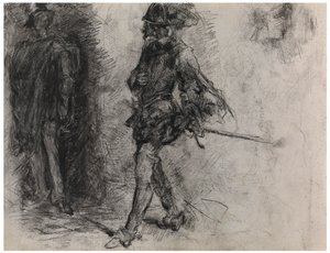 Don Chisciotte (conté su carta) da James Ensor