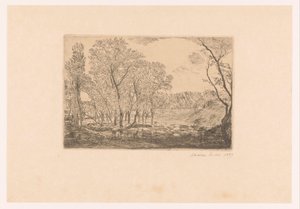 Paesaggio con pioppi sull