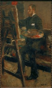 Ritratto di Willy Finch al cavalletto da James Sidney Ensor