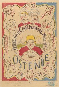 Plakat für den Karneval in Ostende