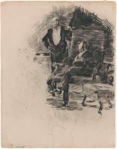 Gentiluomo seduto e in piedi da James Ensor