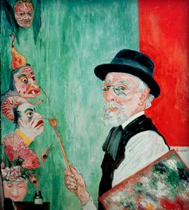 Autoritratto con maschere (1936)