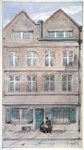 Vista del n. 2 Blackhorse Alley, Fleet Street, Città di Londra, 1850 da James Findlay