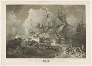 Vittoria della flotta inglese sulla flotta francese, 1794 da James Fittler