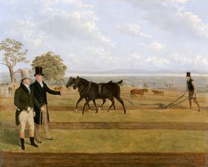 Sir Charles Morgan, 1760-1846 alla competizione di aratura di Castleton, 1845