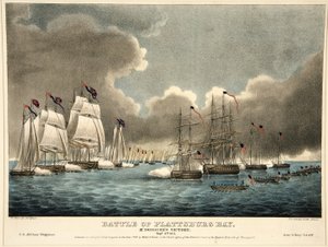 Battaglia della Baia di Plattsburg: Vittoria di McDonough, pub. 1840