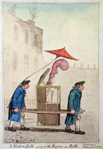 Una Belle Moderna che va alle Stanze a Bath, pubblicato da Hannah Humphrey nel 1796