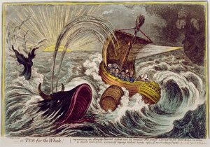 Una vasca per la balena! pubblicato da Hannah Humphrey nel 1806