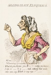 Eloquenza di Billingsgate, pubblicato da Hannah Humphrey nel 1795 (dettaglio)