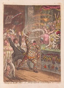 Far saltare i Pic Nic o Arlecchino Quixotte che attacca i burattini da James Gillray