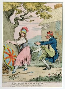 Britannia in corsetti francesi, o Riforma a spese della Costituzione, pubblicato da Hannah Humphrey nel 1793