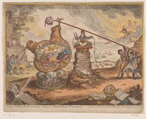 Caricatura politica britannica, 1807 da James Gillray