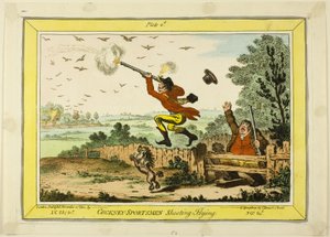 Sportivi cockney che sparano al volo da James Gillray