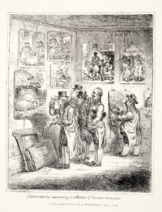 Connoisseurs che esaminano una collezione di George Morland, 1807 da James Gillray
