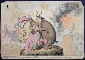 Incantesimi recentemente visti sulla montagna del Galles, o la riconciliazione di Shon-ap-Morgan con la principessa delle fate, pubblicato da Hannah Humphrey nel 1796