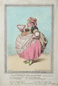 Entra Cowslip, con una ciotola di crema, pubblicato da Hannah Humphrey nel 1795 da James Gillray