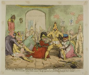 Armatura di flanella; patriottismo femminile da James Gillray
