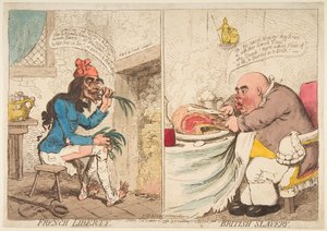 Libertà Francese - Schiavitù Britannica da James Gillray