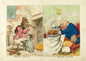 Libertà francese, schiavitù britannica da James Gillray
