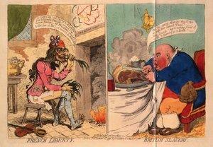 Libertà francese. Schiavitù britannica da James Gillray
