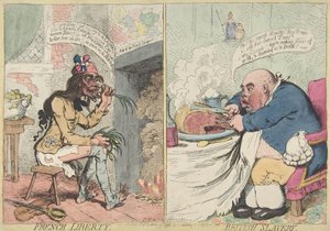 Libertà francese. Schiavitù britannica, 21 dicembre 1792 da James Gillray