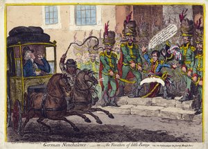 Nonchalance tedesca o la vessazione di Little Boney da James Gillray