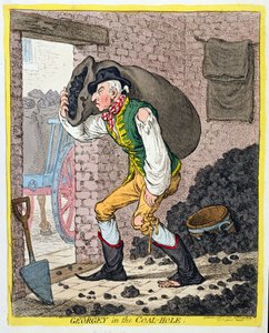 Georgey nel buco del carbone, pubblicato da Hannah Humphrey nel 1801 da James Gillray